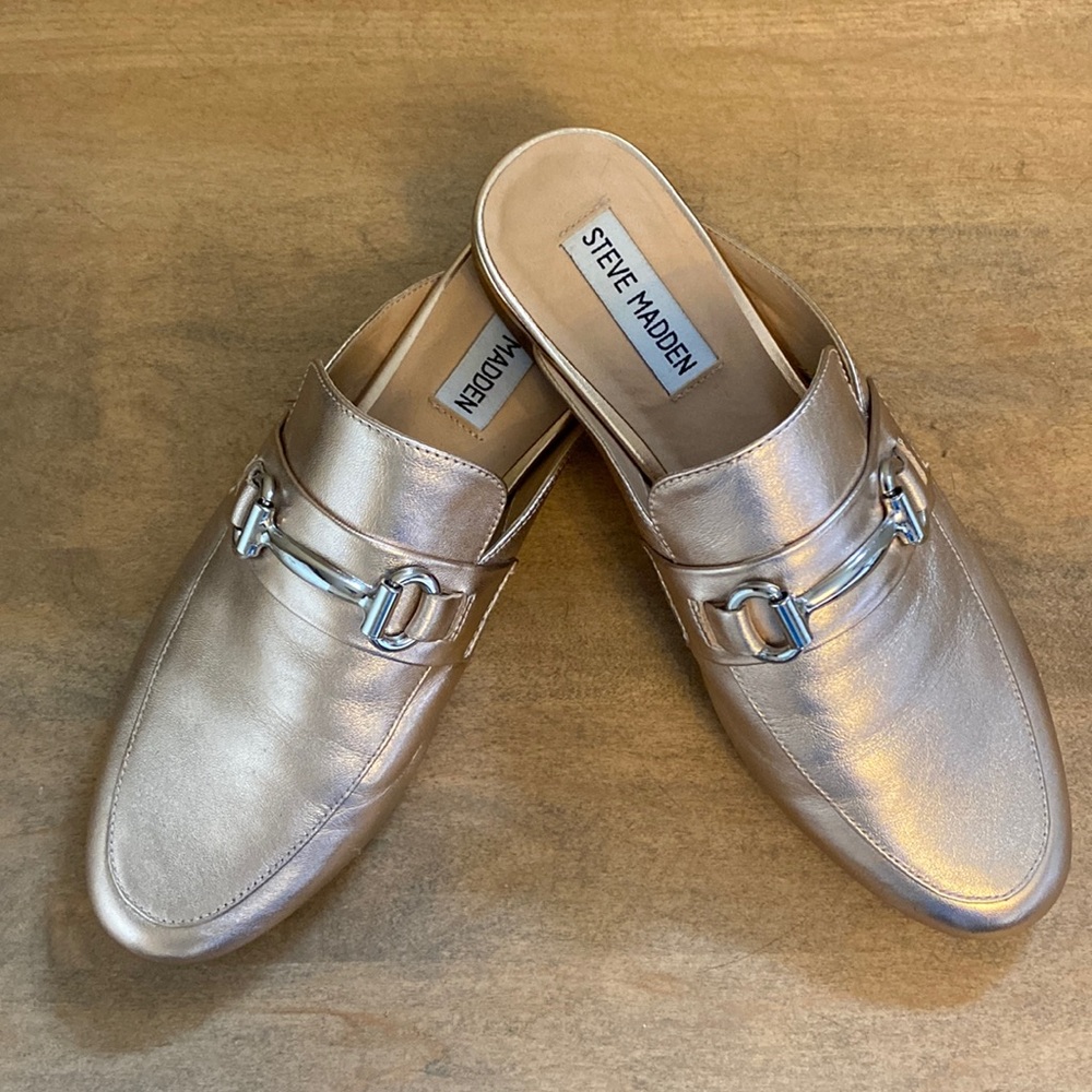 2 for $40 🔥 Steve Madden “Kandi” Rose Gold Mules